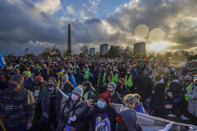 Climate protestors in Glasgow at COP26.