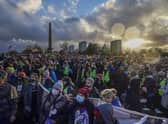 Climate protestors in Glasgow at COP26.