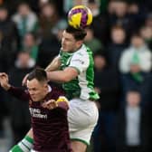 Hibs face a ait over Paul Hanlon for the Edinburgh derby. (Photo by Mark Scates / SNS Group)