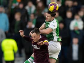 Hibs face a ait over Paul Hanlon for the Edinburgh derby. (Photo by Mark Scates / SNS Group)