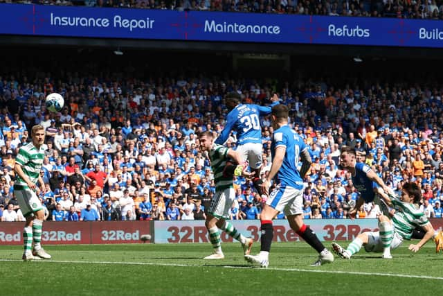 John Souttar headed home Rangers' second goal of the match.