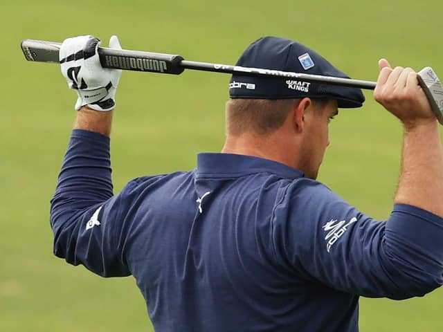 Bryson DeChambeau suffered a frustrating week in the 2020 Masters after setting high expectations. Picture: Patrick Smith/Getty Images.