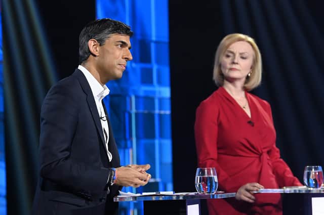 Conservative party members will choose between Liz Truss and Rishi Sunak for their next leader (Picture: Jonathan Hordle/ITV via Getty Images)