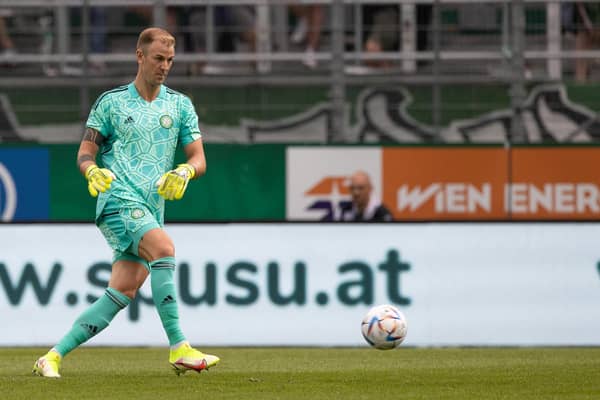 Celtic keeper Joe Hart confesses it has taken time to play as high up the pitch as his manager Ange Postecoglou wants him to do.  (Photo by Craig Williamson / SNS Group)