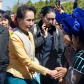 Aung San Suu Kyi, seen here in February last year, has been arrested following a military coup in Myanmar (Picture: Thet Aung/AFP via Getty Images)