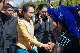 Aung San Suu Kyi, seen here in February last year, has been arrested following a military coup in Myanmar (Picture: Thet Aung/AFP via Getty Images)