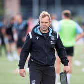 Head coach Danny Wilson oversees a Glasgow Warriors training session at Scotstoun. They are back in action at the start of September.