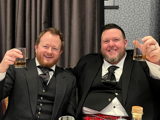 Raising a toast to the bard.