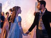 Phoebe Dynevor as Daphne Bridgerton and Regé-Jean Page as Simon Basset in a scene from Bridgerton. (Liam Daniel / Netflix)
