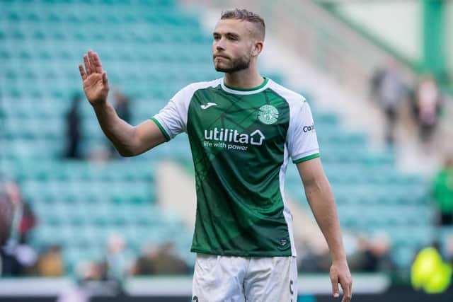 Ryan Porteous has rejected a new contract offer at Hibs and could depart the club in January. (Photo by Ross Parker / SNS Group)
