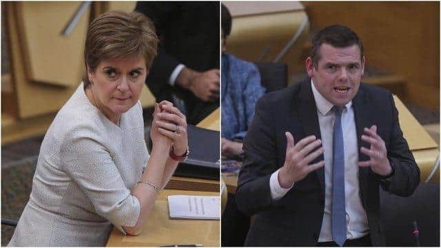 Nicola Sturgeon and Douglas Ross