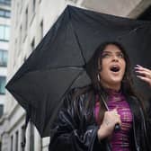 Singer Mae Muller outside BBC Wogan House in London, after she was confirmed as the UK's act for the Eurovision Song Contest 2023, performing the track I Wrote A Song.