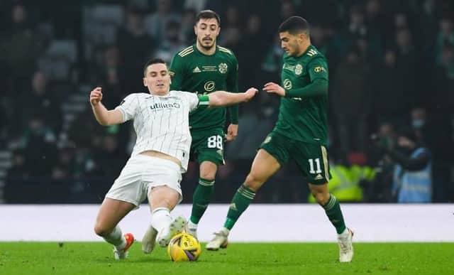 Paul Hanlon impressed Willie Miller, but he was critical of Liel Abada at the interval. (Photo by Craig Foy / SNS Group)