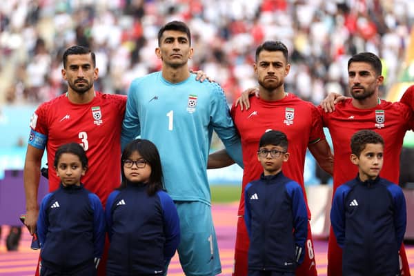 Iran's players stayed noticeably silent as their national anthem was played ahead of the World Cup game against England (Picture: Julian Finney/Getty Images)