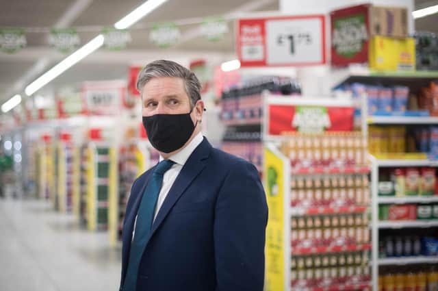 Keir Starmer during a visit to a community pharmacy vaccination centre at Asda Watford Supercentre (Picture: Stefan Rousseau/PA Wire)