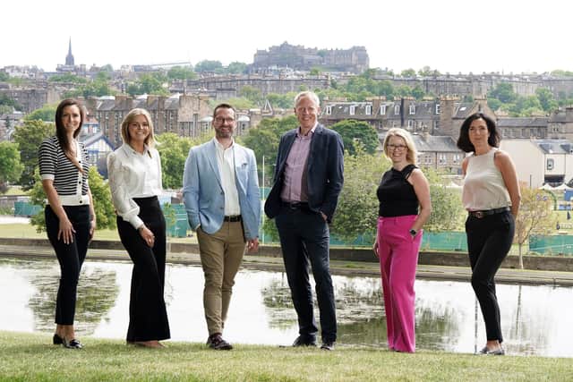 Rob Trotter, third from the right, with some of Rettie & Co's lettings and commercial team, including Neil Cunningham and Karen Turner who are both to his immediate side. Picture: Stewart Attwood.