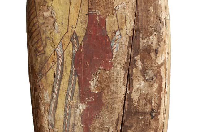 Paintings of the Egyptian goddess Amentet were discovered inside the coffin of an Egyptian mummy .