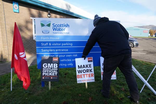 Union members at Scottish Water went on strike in a dispute over pay last year (Picture: Andrew Milligan/PA)