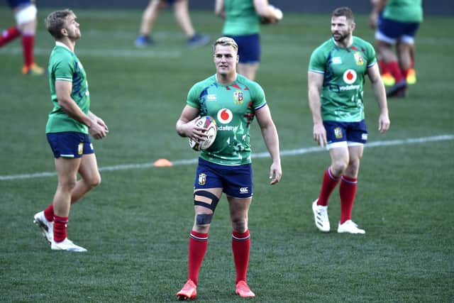 Duhan van der Merwe during the British and Irish Lions captain's run, on the eve of the first Test against South Africa at Cape Town Stadium. Picture: Ashley Vlotman/Gallo Images