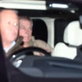 Andrew Mountbatten-Windsor is seen returning after leaving police custody, following his arrest earlier on Thursday in Sandringham, Norfolk. Andrew Mountbatten-Windsor has been arrested on suspicion of misconduct in public office, following police investigation into the recently release Epstein files. The former prince continues to deny any wrongdoing. Picture: Peter Nicholls/Getty Images