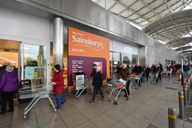 Sainsbury's said like-for-like group sales, excluding fuel, nudged up 0.3 per cent overall in the first half, but slipped 1.4 per cent in the second quarter after general merchandise sales tumbled. Picture: Dan Mullan/Getty Images