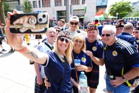 Scotland fans in Stuttgart ahead of their Euro 2024 group A game against Hungary