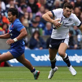Scotland's Blair Kinghorn thought he carried well in the win over France at Scottish Gas Murrayfield and felt more comfortable at full-back.  (Photo by Ross MacDonald / SNS Group)