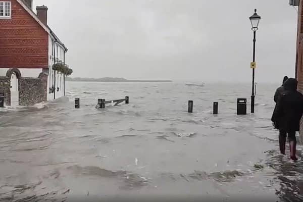 Storm Barra: Flooding around Langstone on Tuesday December 7 2021