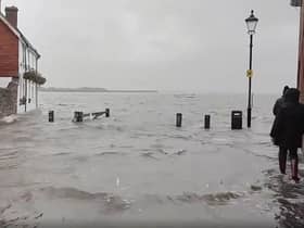 Storm Barra: Flooding around Langstone on Tuesday December 7 2021