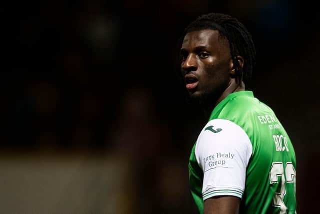 Hibs defender Rocky Bushiri has joined the club on loan from Norwich.