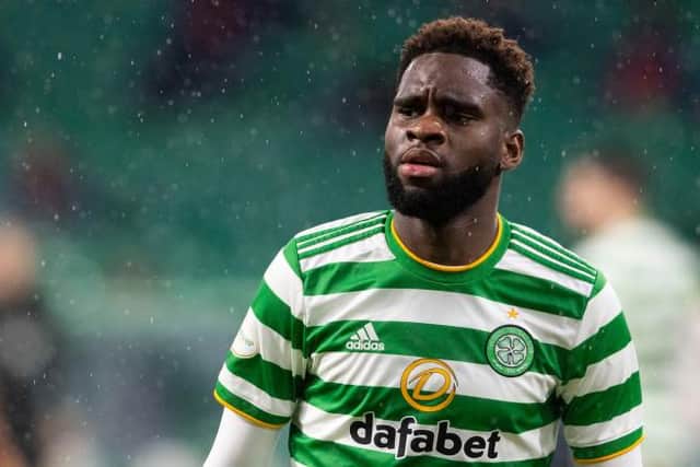 Odsonne Edouard in action for Celtic during a Scottish Premiership match between Celtic and Kilmarnock at Celtic Park, on December 13, 2020, in Glasgow, Scotland.(Photo by Craig Foy / SNS Group)