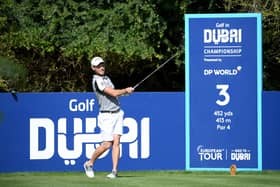 Danny Willett  in action during a practice round prior to the Golf in Dubai Championship at Jumeirah Golf Estates. Picture: Ross Kinnaird/Getty Images