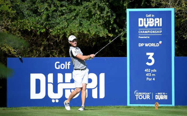 Danny Willett  in action during a practice round prior to the Golf in Dubai Championship at Jumeirah Golf Estates. Picture: Ross Kinnaird/Getty Images