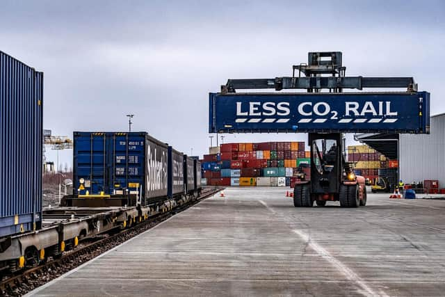 The expansion move scales up and modernises the Port of Grangemouth's rail capacity to create an extended dual rail siding of 775 metres – up from 200 metres – capable of handling the longest freight trains on the UK network. Picture: Peter Devlin