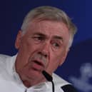 Real Madrid's Italian coach Carlo Ancelotti speaks to the press ahead of their match against Manchester City.
