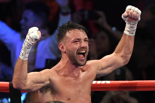 Josh Taylor beat Jose Ramirez in Las Vegas and would like to return to the US to fight in Madison Square Garden. Picture: David Becker/Getty Images