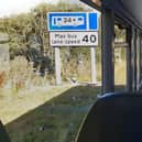 An autonomous bus on the M8 heading towards Edinburgh on September 14. (Photo by Alastair Dalton/The Scotsman)