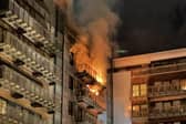 An image from social media site X, posted by Graham Simpson of a fire in Breadalbane Street, Edinburgh. Picture: Graham Simpson/PA/PA Wire