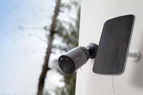 The EZVIZ BC1C 2K+ camera and solar charger
