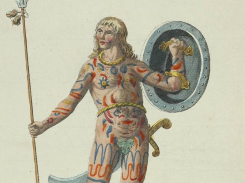 Historical records from the Roman Empire indicate that Picts would battle with their soldiers while totally naked. In the grand scheme of history this is not particularly unbelievable as many people were known to fight in the nude throughout time but in the case of Picts this may have been deliberate as to showcase their unusual tattooed bodies as a means of striking fear into their enemies.