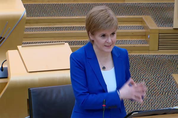 Nicola Sturgeon at FMQs.