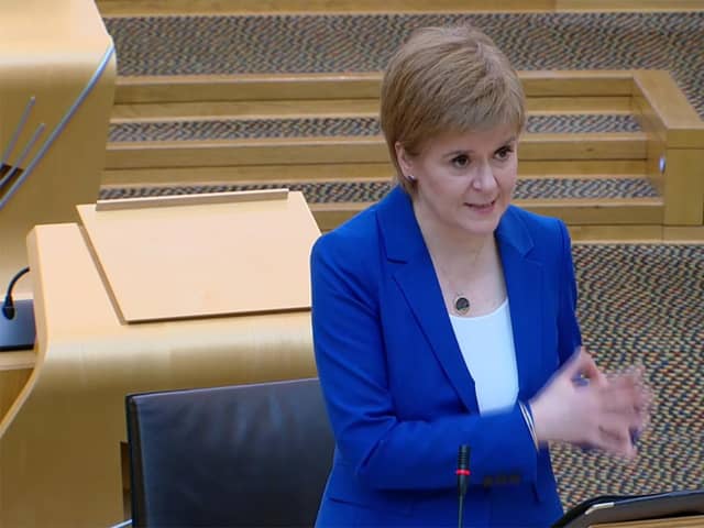 Nicola Sturgeon at FMQs.