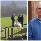 Police carry out inquiries in Aberfeldy as they investigate the death of Brian Low