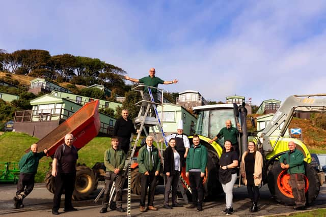 Some of the team who run Pettycur Caravan Park, including members of the Wallace family. Picture: Robert Pereira Hind