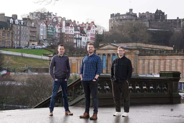Carl Barton, Alasdair Crawley and Michael Crawley of Edinburgh-based Fanbase. Picture: Stewart Attwood