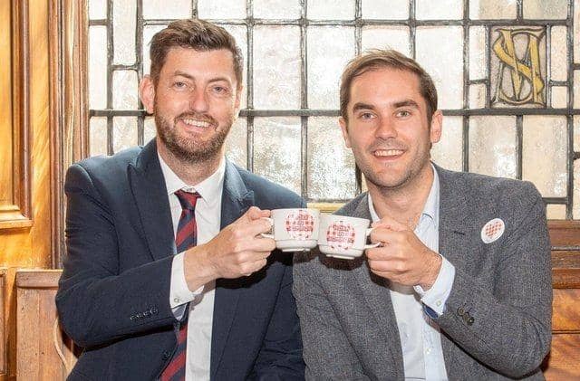 Former allies: The SNP's Adam McVey, right, is furious at Labour's Cammy Day after the latter managed to take control of Edinburgh City Council with help from the Lib Dems and Tories