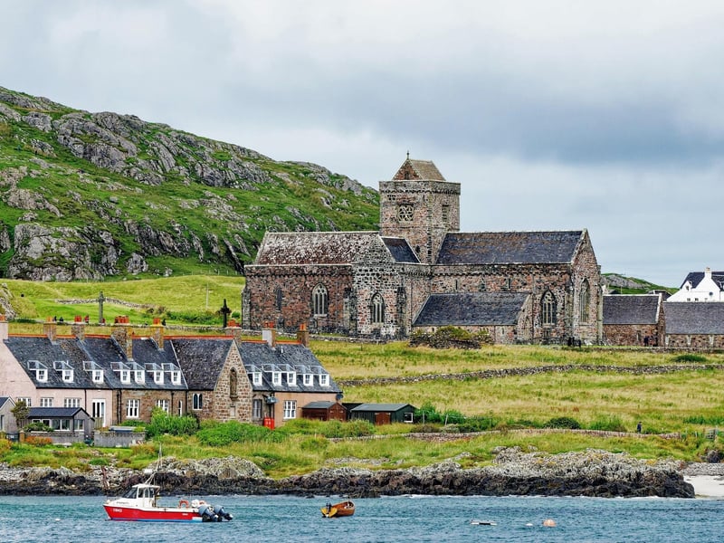 This abbey is situated on the island of Iona on the West Coast. According to Historic Environment Scotland: “Iona is a holy isle and has been described as the birthplace of Christianity in Scotland. St Columba and 12 companions came here from Ireland in AD 563.”