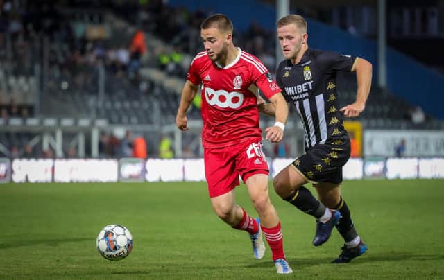Rangers target Nicolas Raskin in action for Standard Liege. (Photo by VIRGINIE LEFOUR/BELGA MAG/AFP via Getty Images)