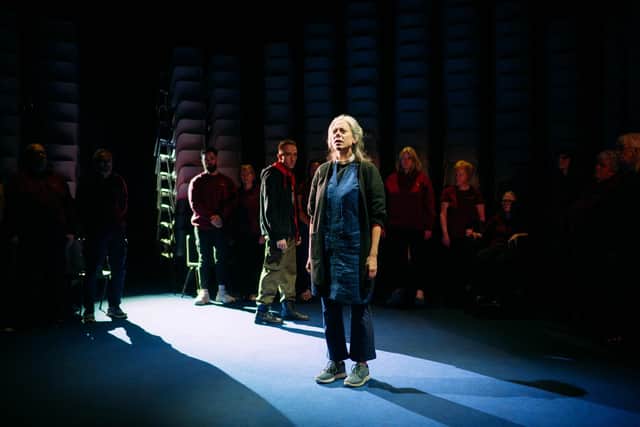 Claire Lamont as Clare searches for meaning in The Events (Picture: Mihaela Bodlovic)