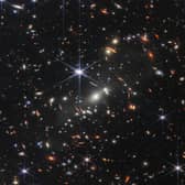Handout of the first image from Nasa's James Webb Space Telescope which has been revealed, showing what is said to be the "deepest" and most detailed picture of the cosmos to date.